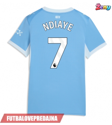 Lacne Ženy Futbalové dres Manchester City Iliman Ndiaye #7 2026-27 Krátky Rukáv - Domáci